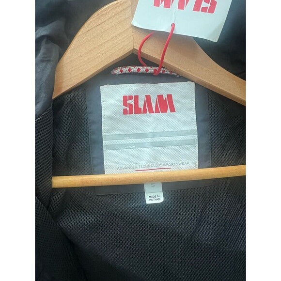 SLAM Summer Sailing Jacket Black Men’s Small Nylon Lined Ghost Pocket NWT - Picture 6 of 10